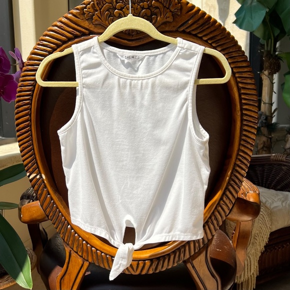 Sleeveless Top with Tied-Knot - Picture 1 of 12